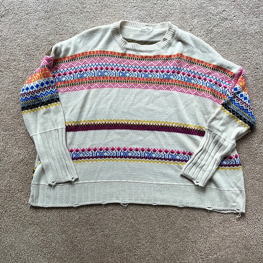 Large multi colored Easel sweater
